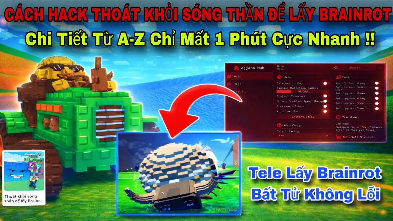 How to Install a Hack to Escape Tsunami and Get Brainrot - Detailed Guide from A-Z in Just 1 Minu...