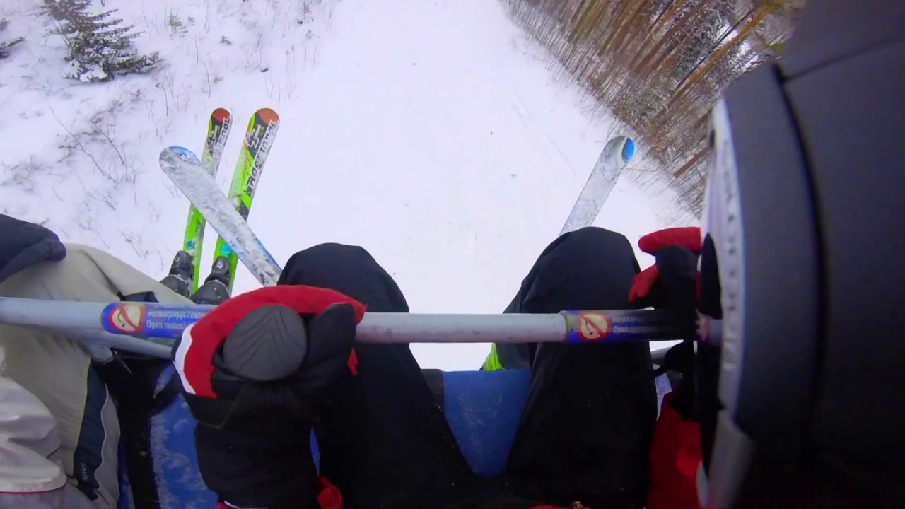 TOP FREERIDE MOMENTS ON SKIES. TANAI MOUNTAIN IN RUSSIA.