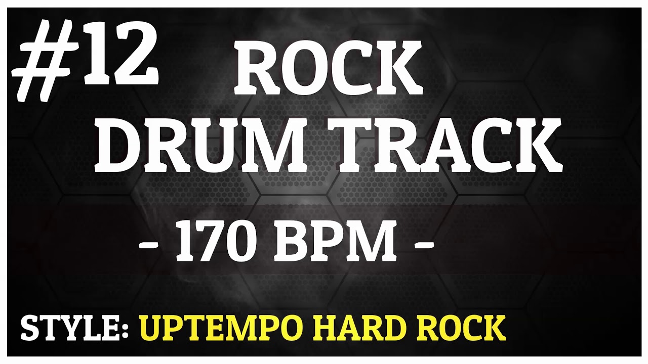 Hard Rock Drum Track - #12 - Uptempo - 170 BPM [HQ]