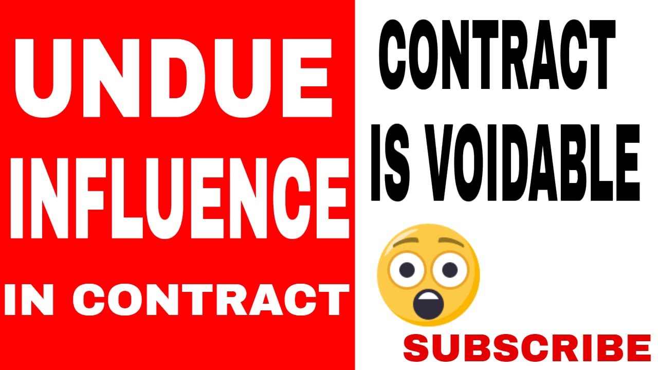 Undue influence contract law in hindi | The law Channel