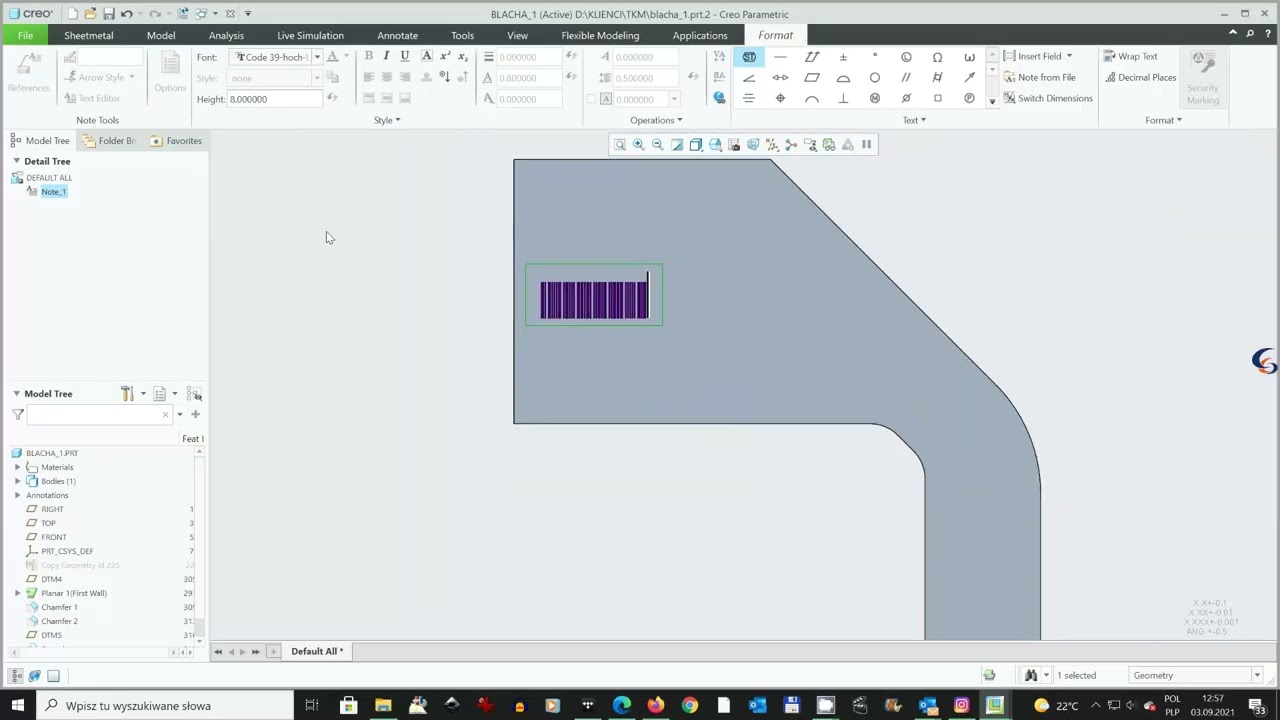 Dodatkowe czcionki w Creo Parametric