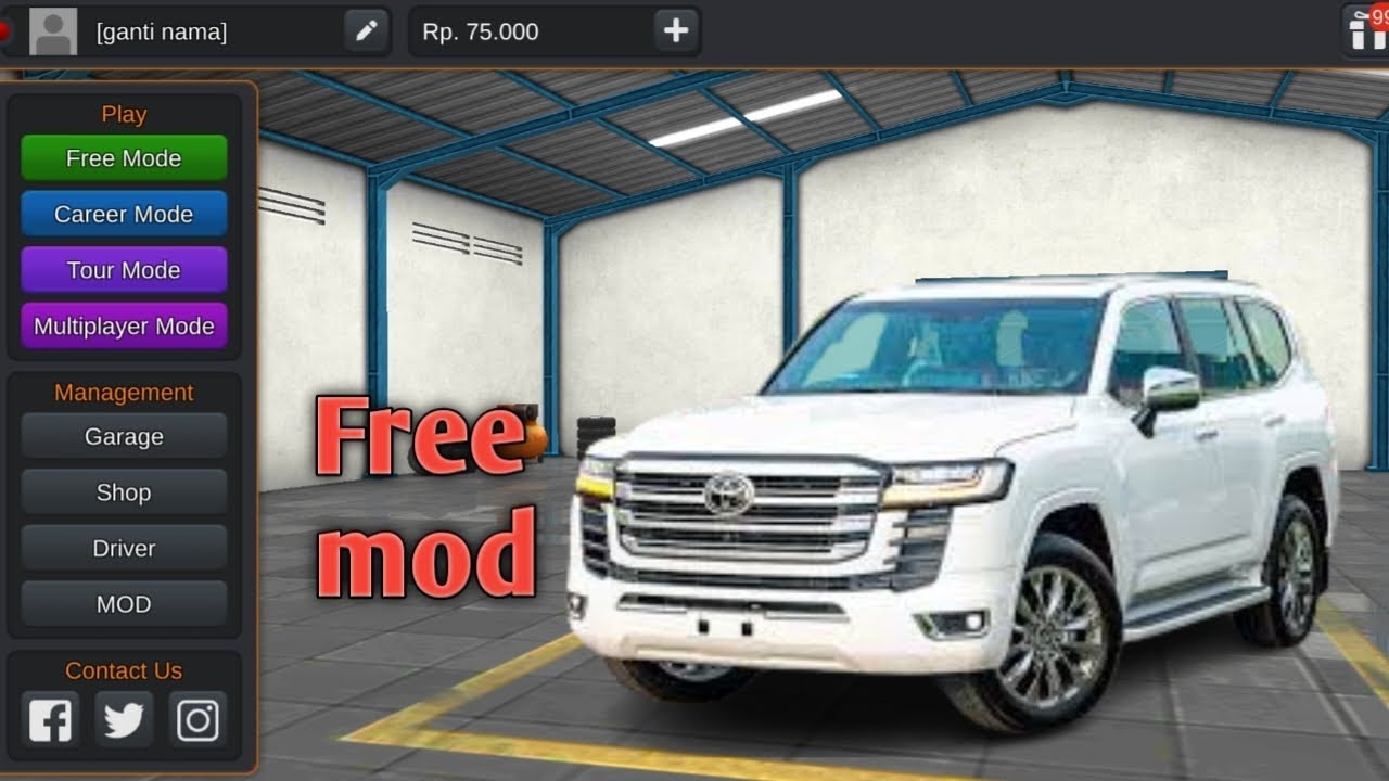 How To Download  Bus Simulator Indonesia Bussid Land Cruiser car Mod For Free#bussimulatorindonesia