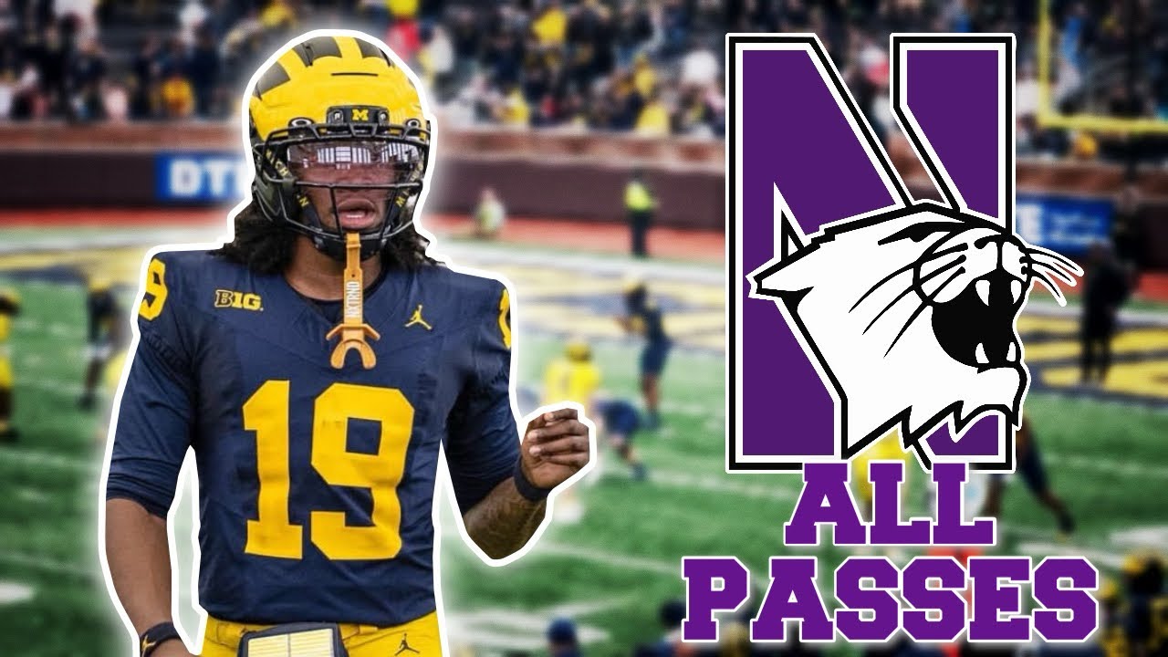 Bryce Underwood All Passing and Rushing Attempts Vs Northwestern