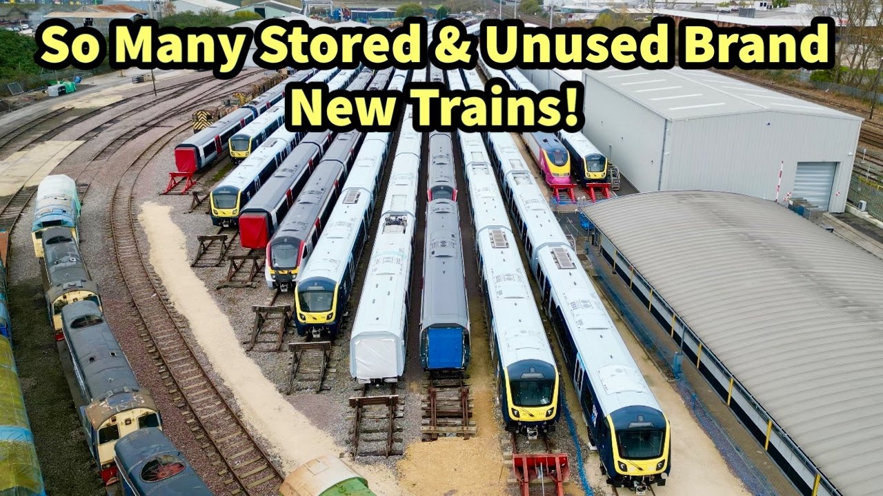 Aerial Views of HNRC Worksop - SO MANY unused brand new units plus some interesting LOCOS..! Nov-22