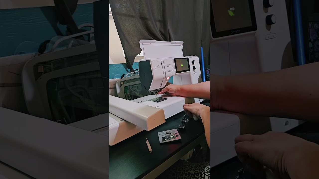 Watch me switch my bernette b79 from sewing to embroidery in no time! 