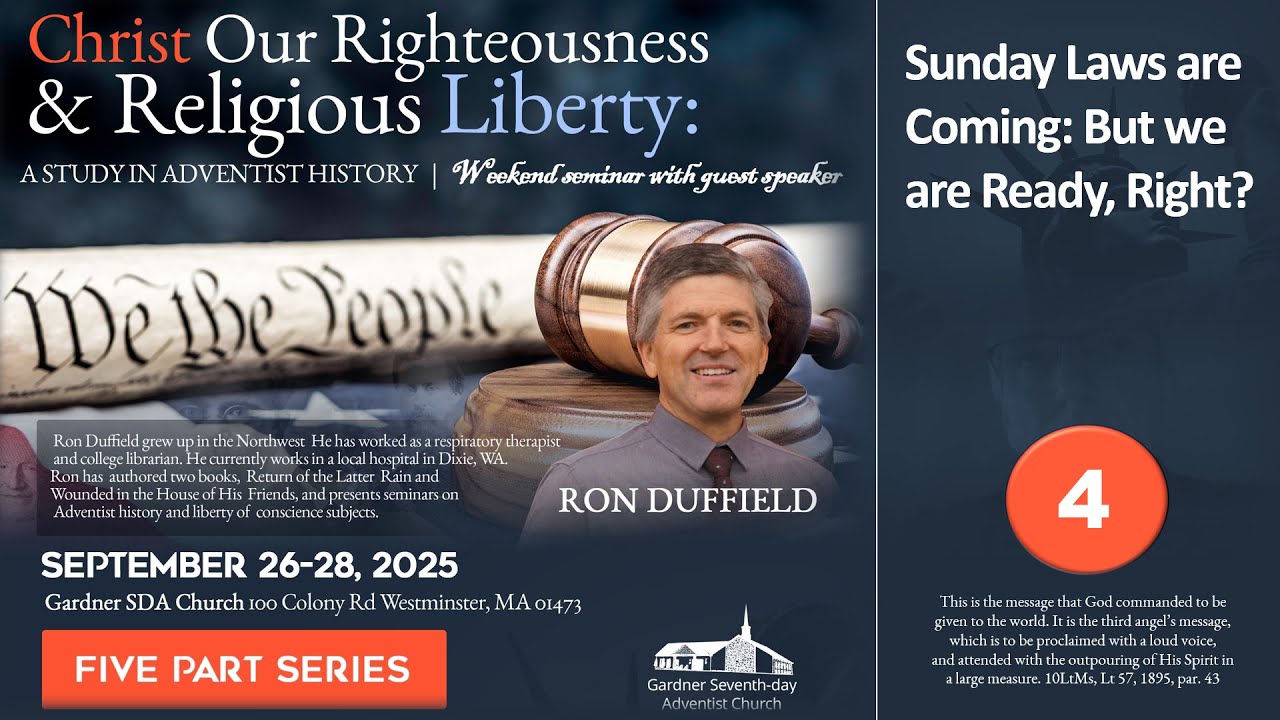 Sunday Laws are Coming: But we are Ready, Right?