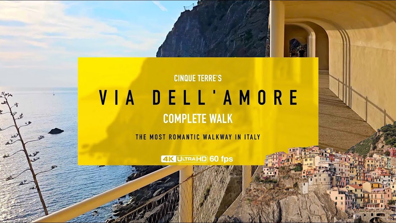 Cinque Terre - Italy's most scenic walk re-opened after 12 years! (4K60fps) - Via dell'amore 🇮🇹