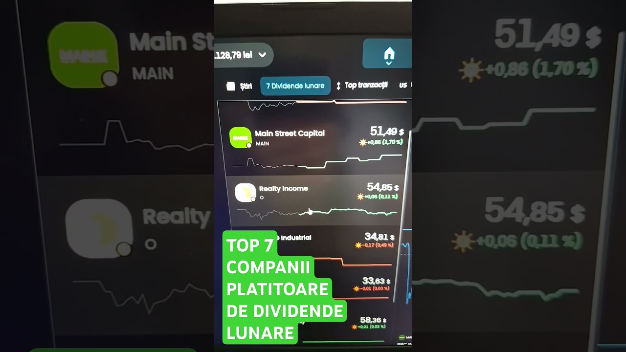 TOP 7 DIVIDENDE LUNARE #bursa #investitii #viral #educatiefinanciara #freeshares #dividend #fy