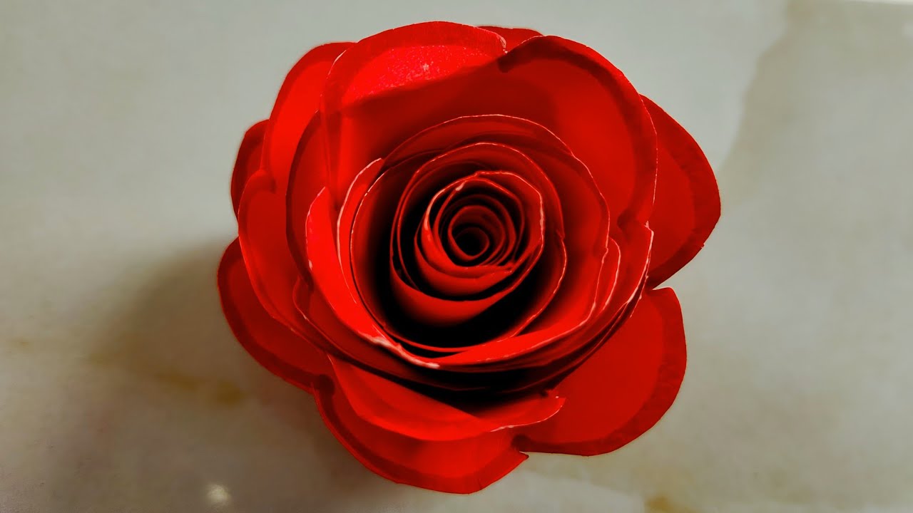 DIY Easy Paper Flower Rose |How to make rose from paper #rose #diy #paperflower #papercraft #flowers