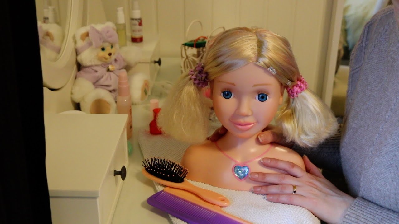 ASMR Hair Brushing Doll & Hair Styling | Whisper
