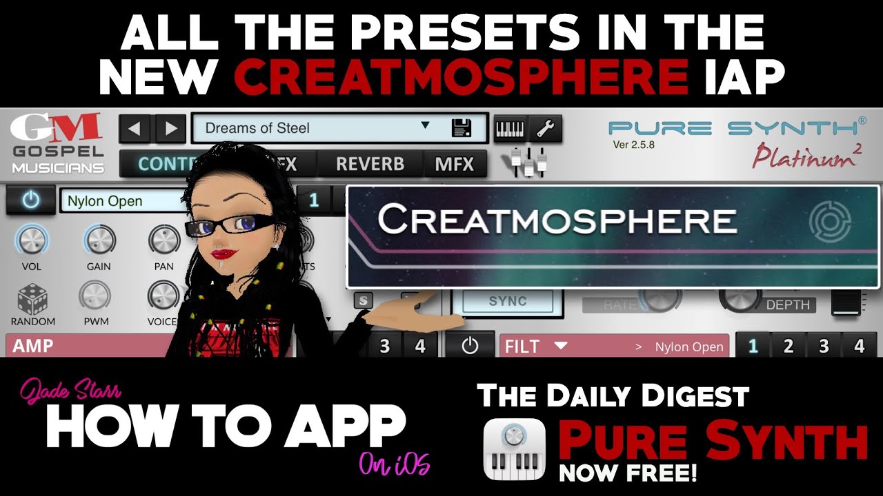 All the Presets in the New Creatmosphere IAP for Pure Synth - How to App on iOS - The Daily Digest