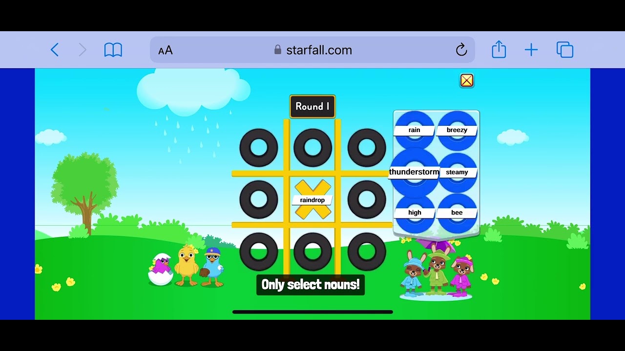 Starfall’s Tic Tac Toe Challenge! (Spring)