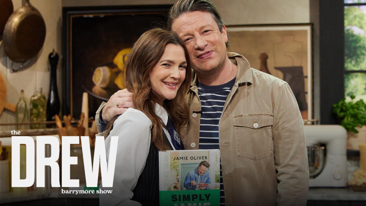 Jamie Oliver Shows Drew Barrymore How to Make Eggplant Milanese | The Drew Barrymore Show