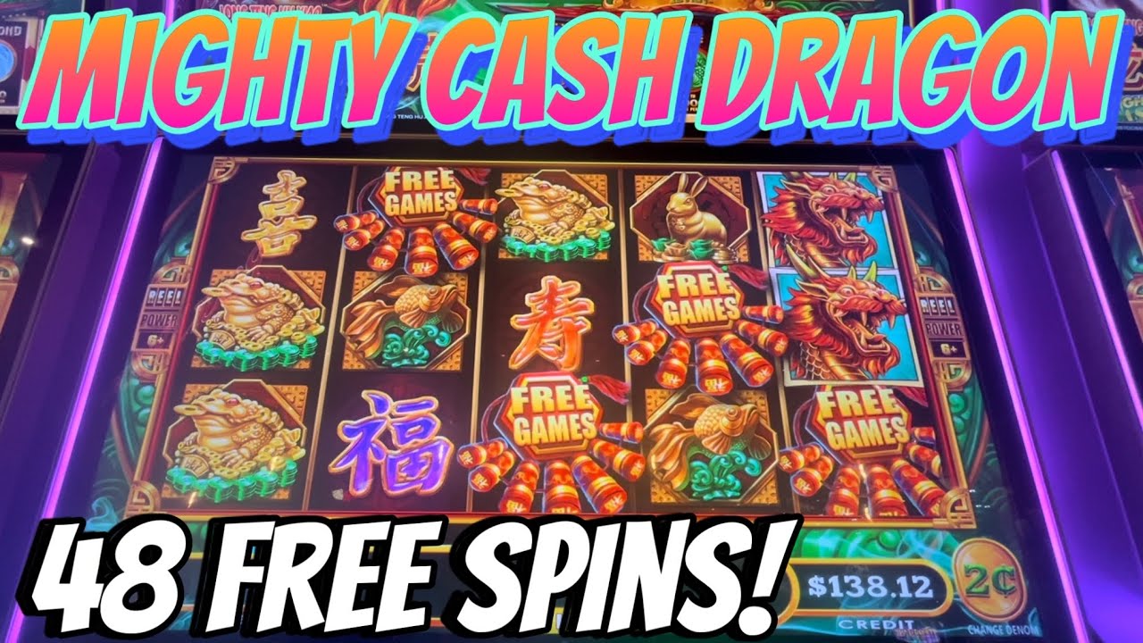 😱 48 FREE SPINS ON MIGHTY CASH DRAGON 🐉 ROARRRR! #slotmachine #yaamava #casino #gambling #liveplay