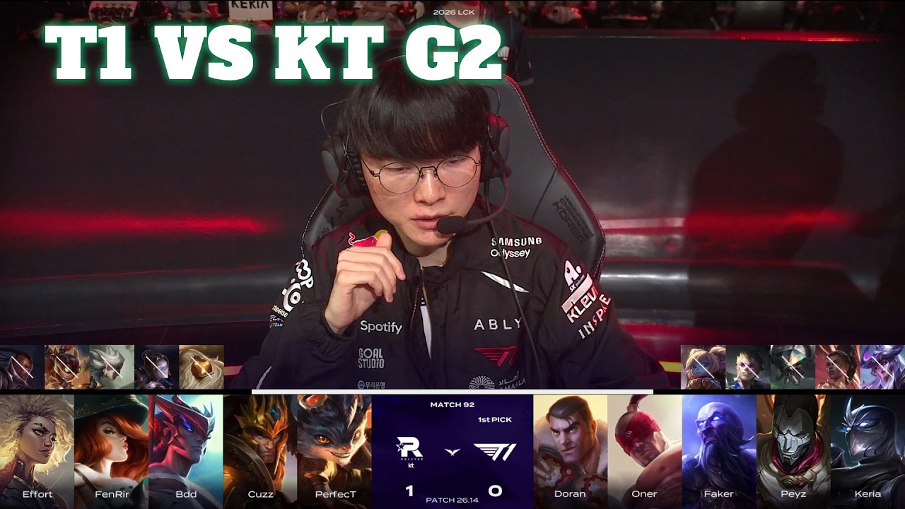 T1 vs KT Game 2 | LCK 2026 Rounds 3-4 Week 10 Day 1 | T1 vs KT Rolster G2