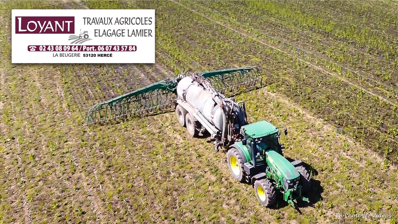 &Eacute;pandage de Lisier 2021 /JD 7830 & Pichon 20700 L Rampe 15 m Pendillards / ETA LOYANT