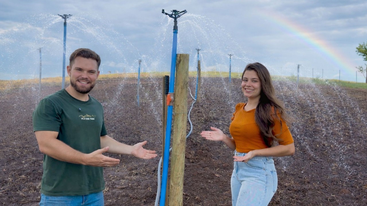 Constru&iacute;mos toda irriga&ccedil;&atilde;o da nossa primeira planta&ccedil;&atilde;o no s&iacute;tio isolado