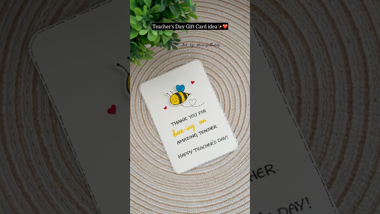 Teacher&rsquo;s day gift card idea| easy gift card ideas #diy #craft #handmade #giftideas #teachersday