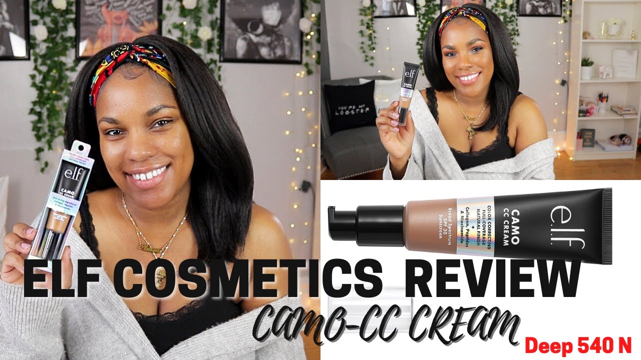 ELF Camo CC Cream review| Deep 540 N| Mini GRWM Makeup & Random face check-in.