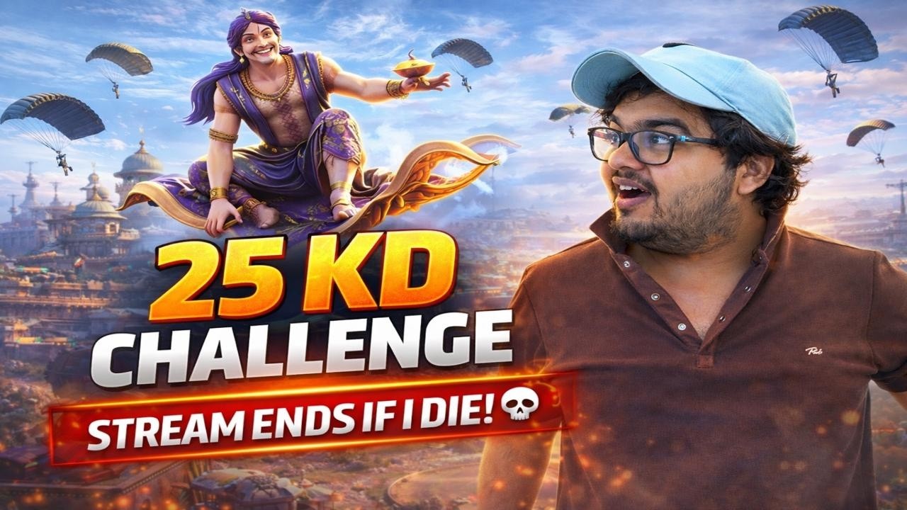BGMI Live 😱 25 KD Challenge | Stream Ends If I Die 💀 #bgmi