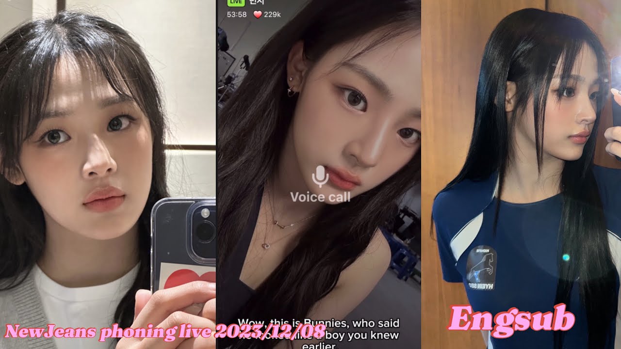 NewJeans phoning live 2023/12/08 (Engsub) Minji