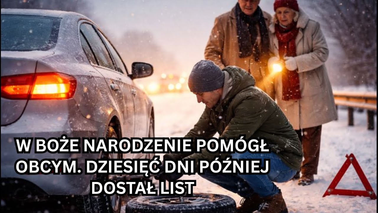 W Boże Narodzenie pomógł starszej parze z przebitą oponą na autostradzie. Dziesięć dni później...