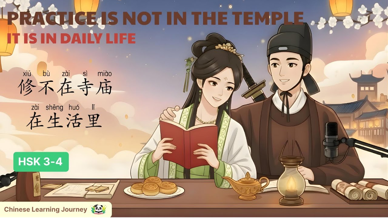 [HSK 3-4]  修不在寺庙 在生活里 - Practice Is Not In The Temple It Is In Daily Life | Practice Listening