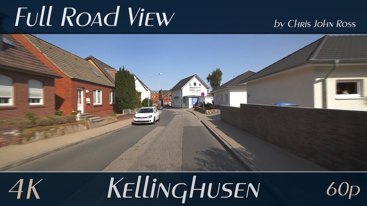Kellinghusen, Kreis Steinburg, Germany: Overndorfer Straße, Lehmbergstraße - 4K (UHD/2160p/60p)