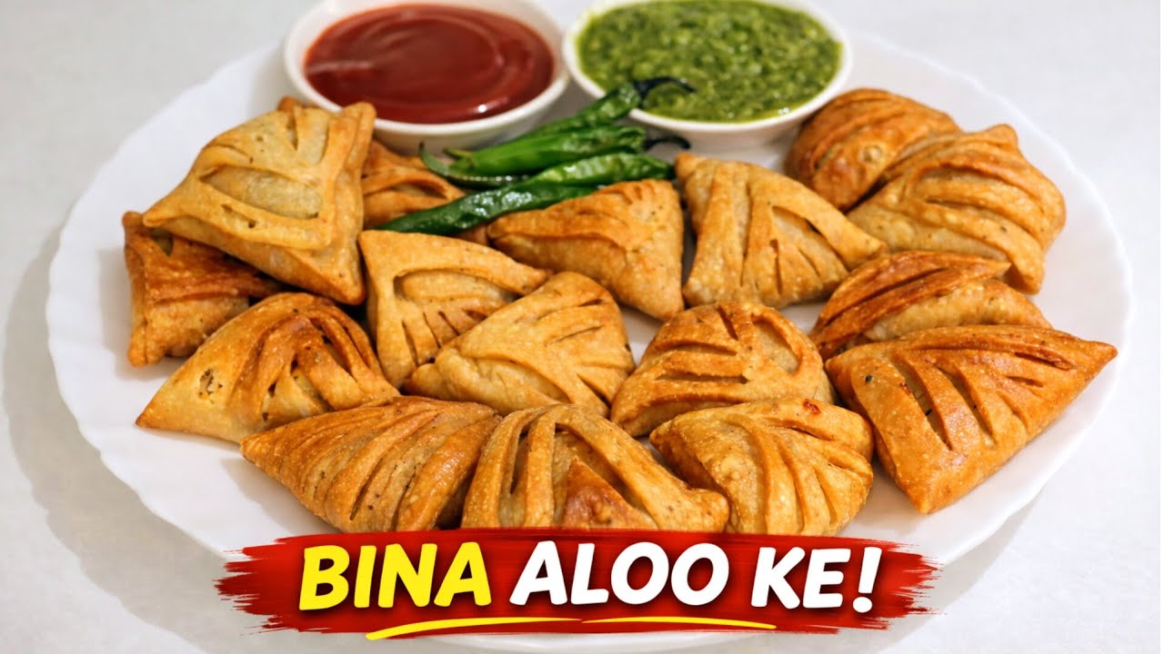 Bina Aloo ke Designer Samosa 😍 Crispy & Unique Shape Samosa|Party snacks| Holi recipe|New Snacks 