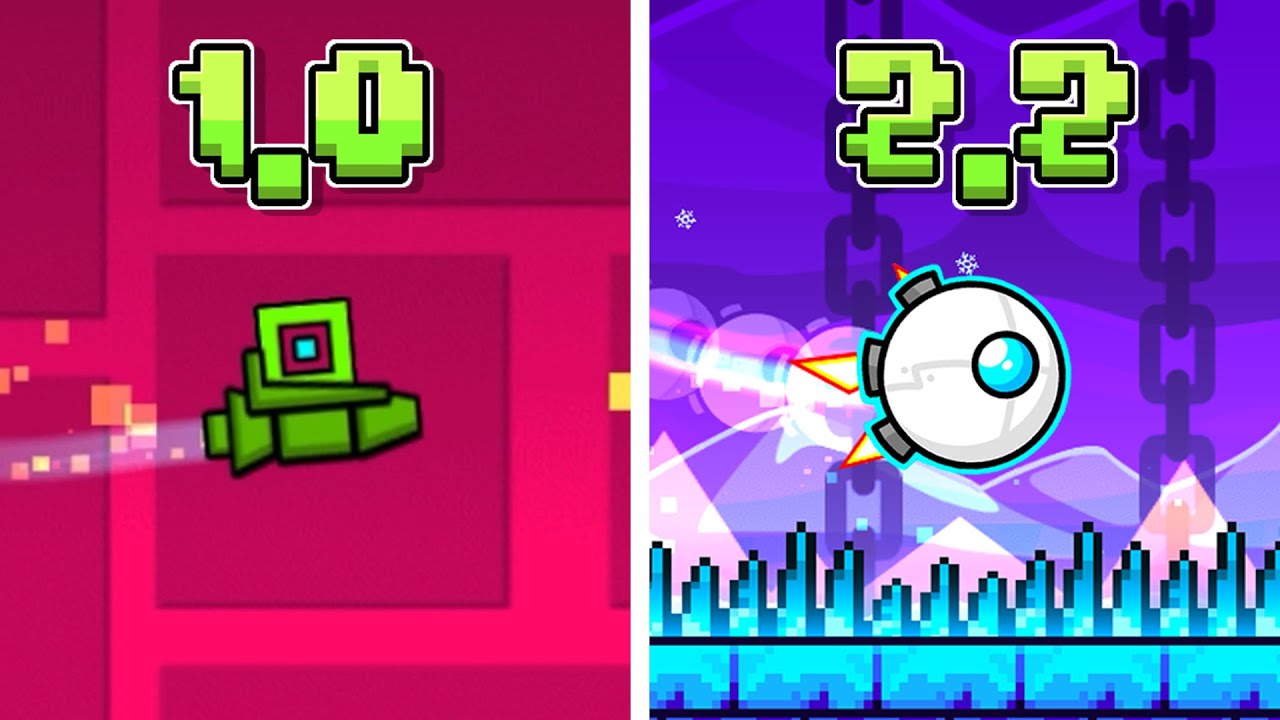 Geometry Dash: Desde 1.0 a 2.2