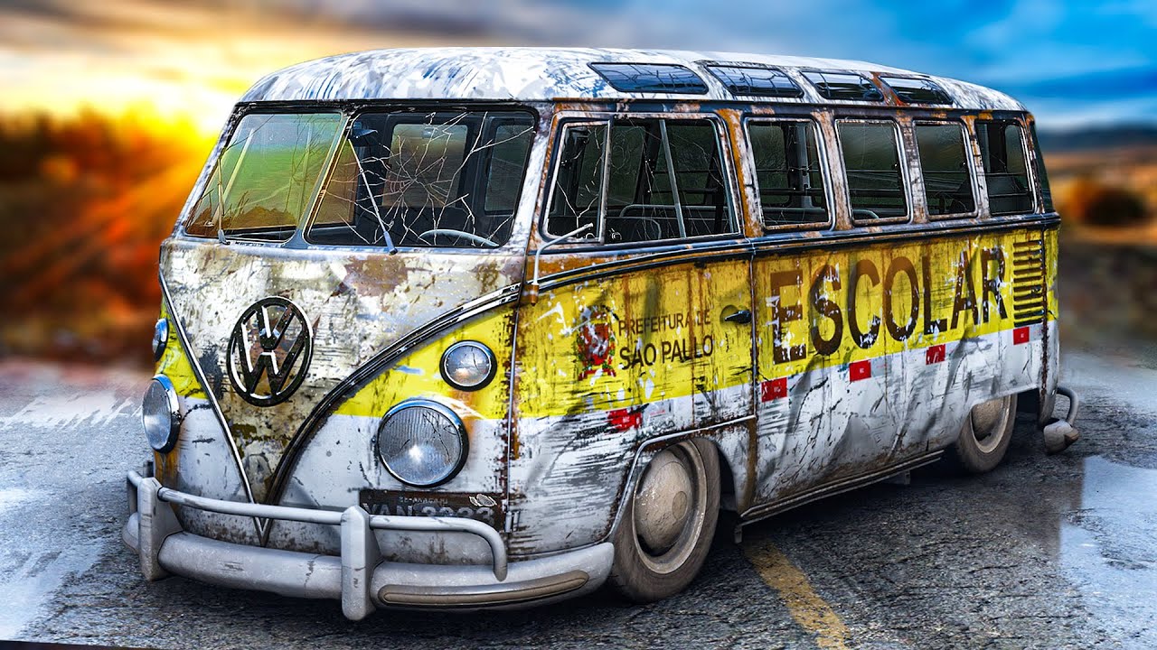 ENCONTREI UMA KOMBI ESCOLAR ABANDONADA NO FORZA HORIZON 5 - Restaurando Clássicos