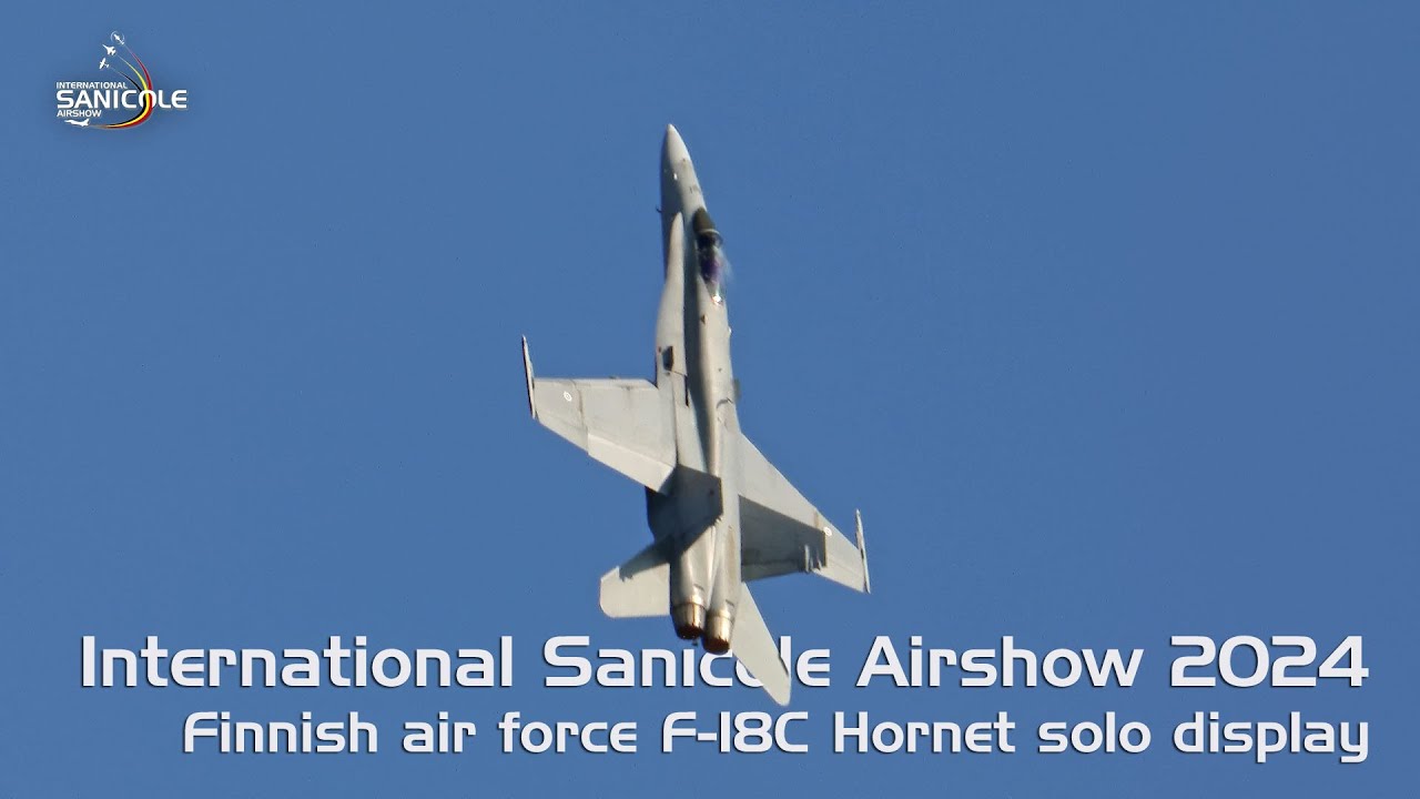 International Sanicole Airshow 2024: Finnish air force F-18C Hornet solo display