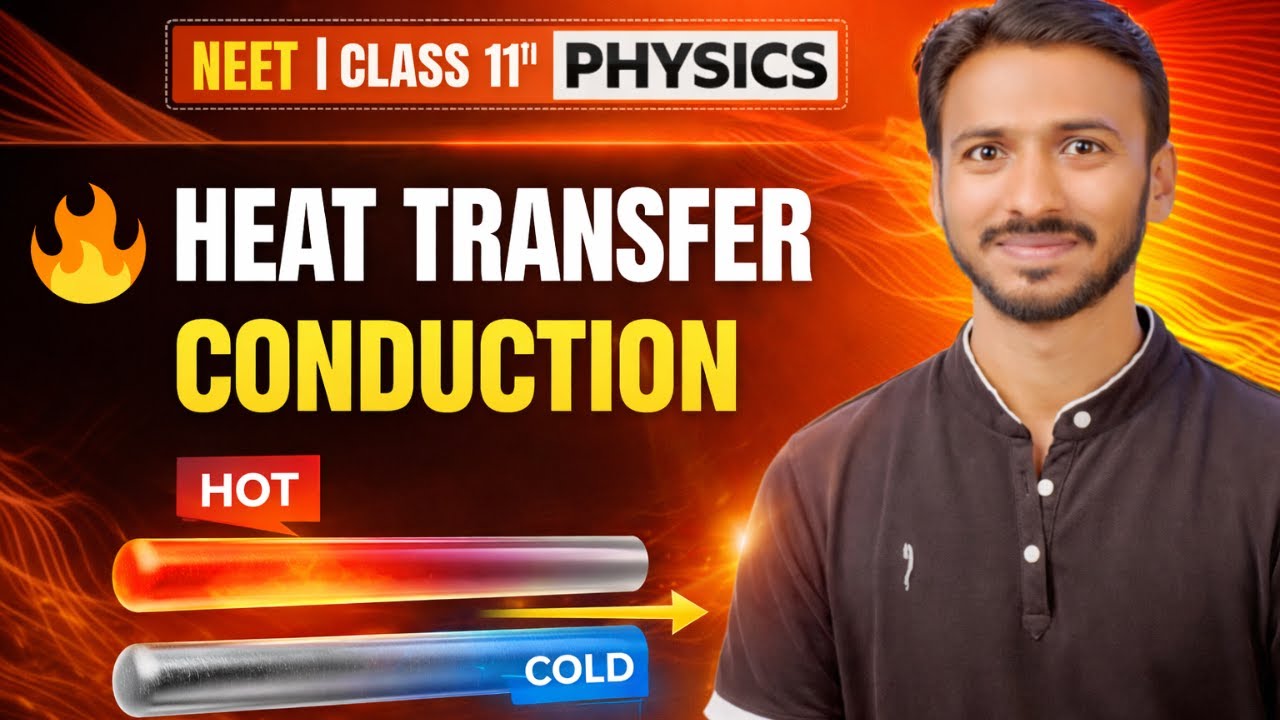 Heat Transfer – Conduction Explained from Zero 🔥 | Class 11 Physics | AK Sir