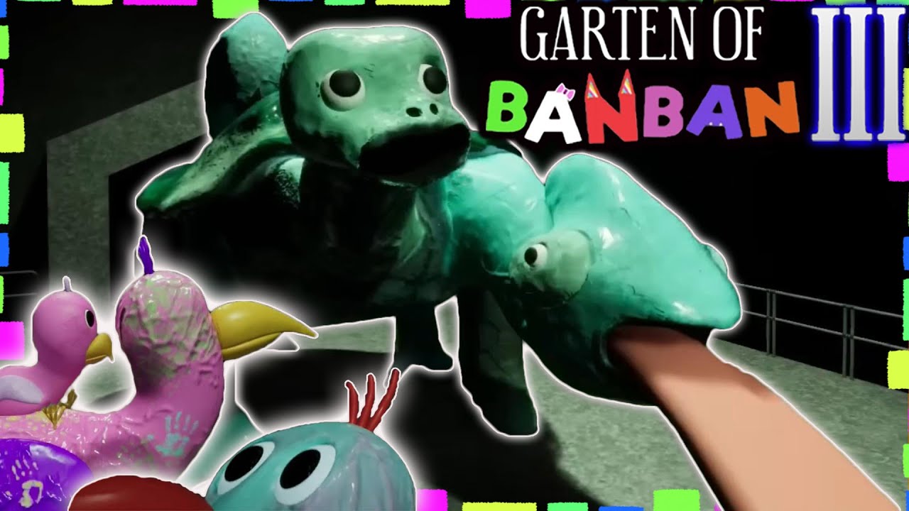 『ガーテンオブバンバン3』ついにクリア？実況パート3！カメレオンとカメのキメラが襲ってくるぞ！【Garten of Banban3】