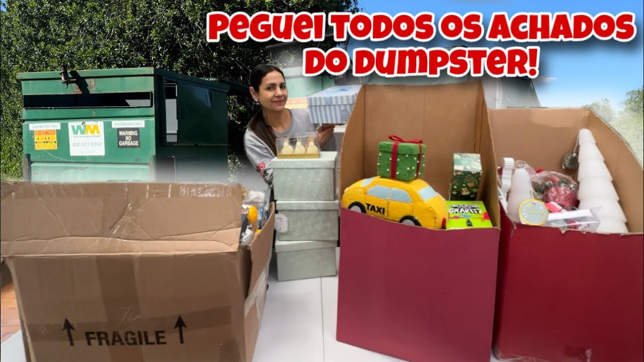 Peguei todos os achados do dumpster das lojas dos Estados Unidos!🇺🇸