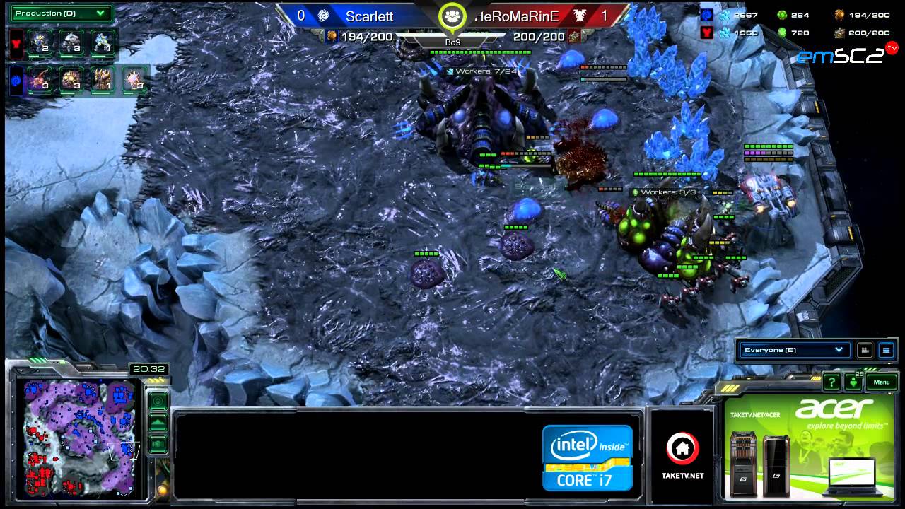 ATC ZvT Acer Scarlett vs Mouz HeroMarine g2 NeoPlanet S Starcraft 2 HD