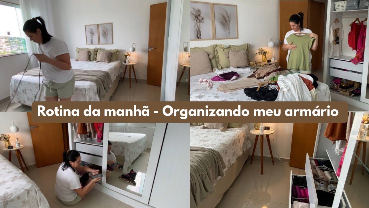 Dia Agradável em Casa: Organizando meu guarda-roupa comigo🥰