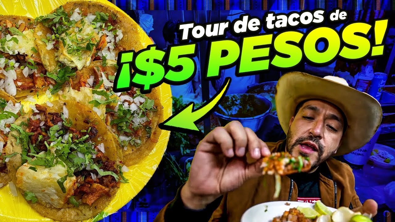 Tour TAQUERO con mi FAMILIA - Una calle de TACOS de 5 pesos en NEZA