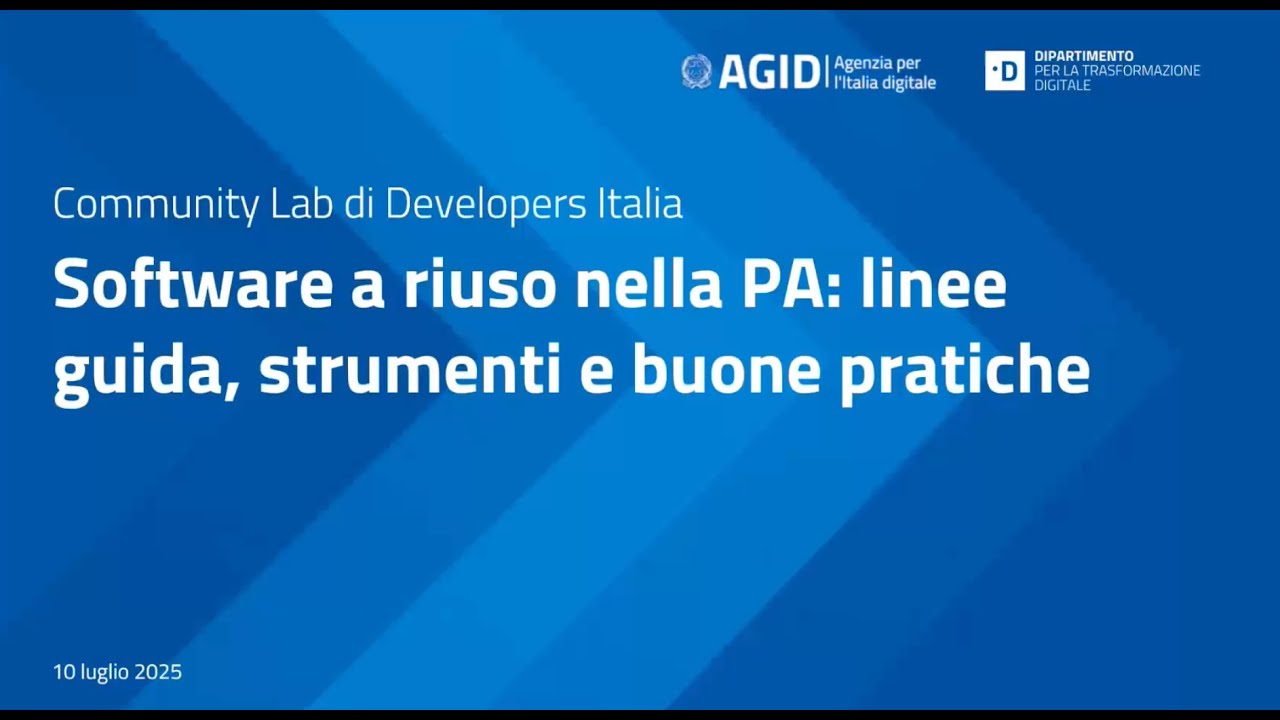 Community lab di Developers Italia: Software a riuso nella PA
