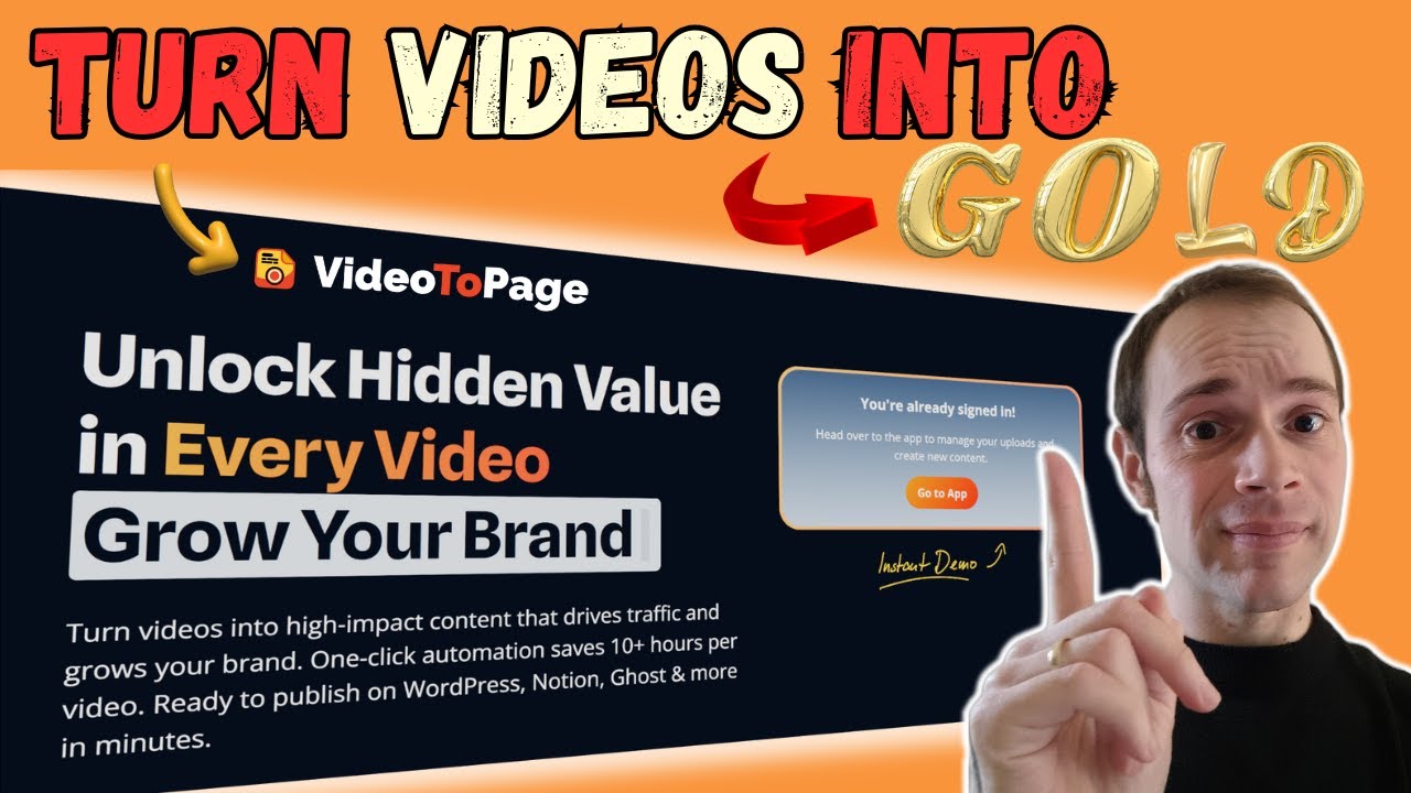 VideoToPage Review - Turn ANY Video Into a Blog Post in Minutes!