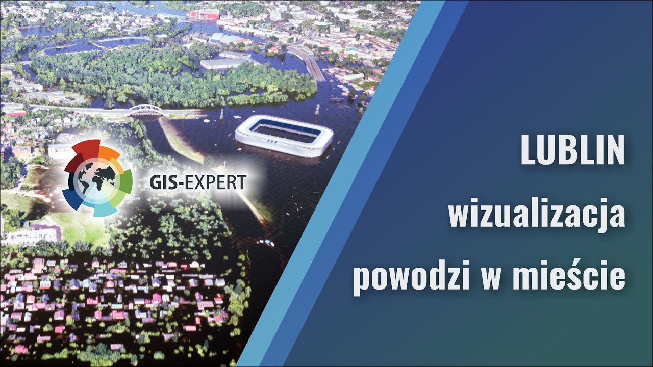 Lublin - wizualizacja powodzi w mieście