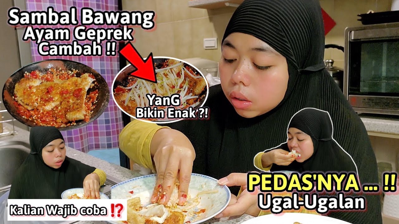 PEDAS UGAL-UGALAN ⁉️ AYAM GEPREK SAMBAL BAWANG CAMPAR