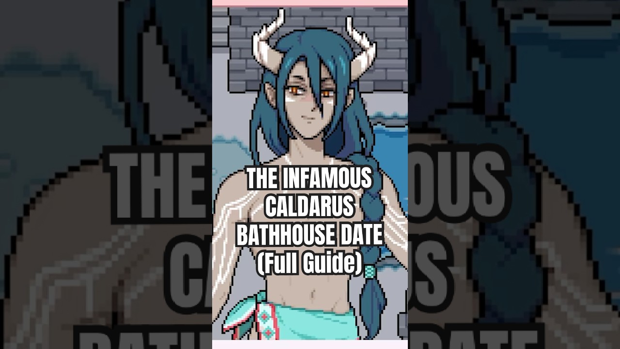 The steamy bathhouse date with Caldarus in Fields of Mistria #fieldsofmistria #cozygames #cozy