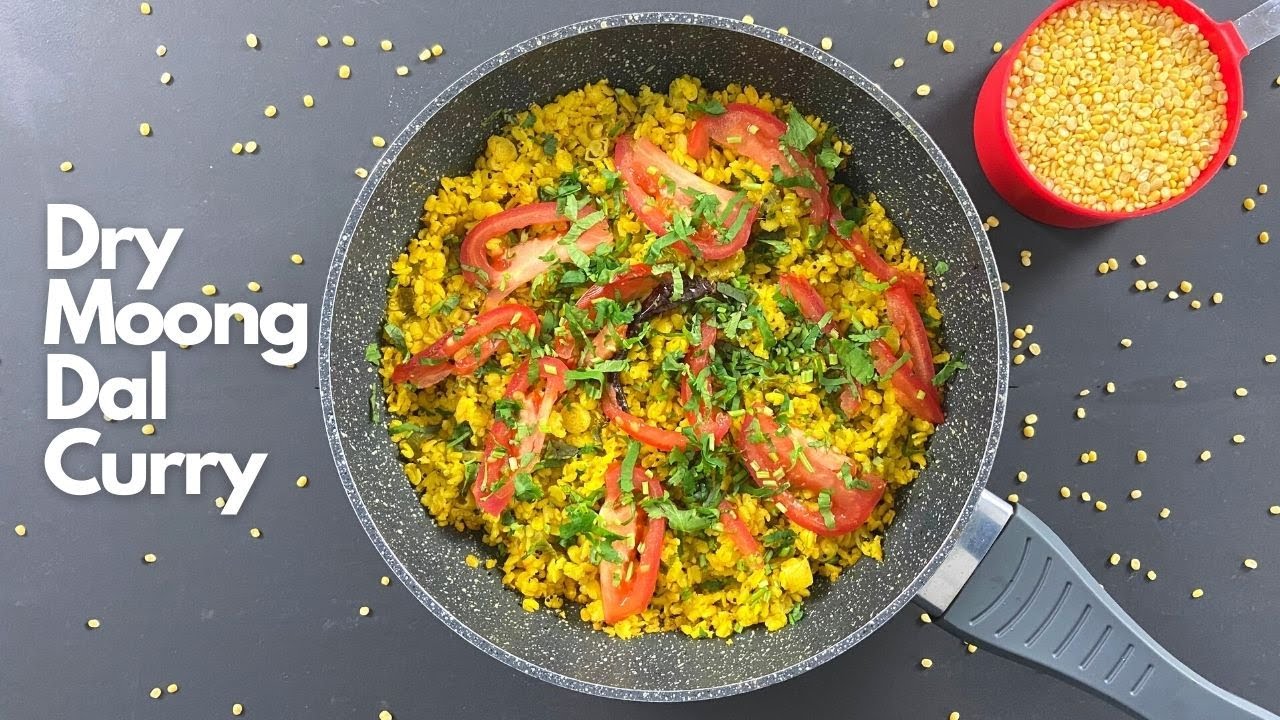 Dry Moong Dal Curry Recipe | Sookhi Moong Dal | Gujarati Mag Ni Dal | Sukhi Moong Dal | Vegan Curry