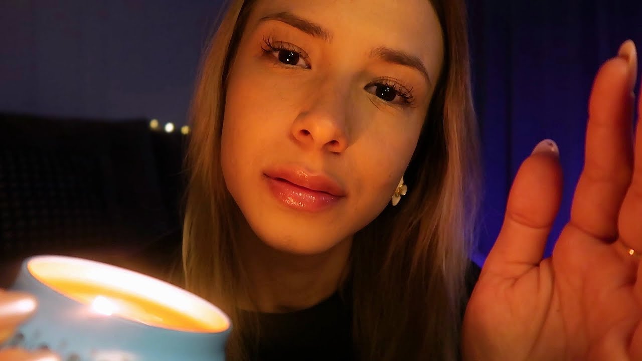 ASMR 🌧️ sussurros para desligar a mente (afirma&ccedil;&otilde;es positivas, hand movements e toques na tela)