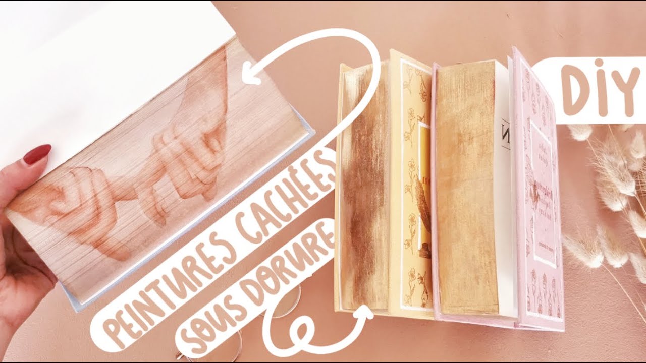 DIY dorure sur tranche de livre qui cache une peinture !