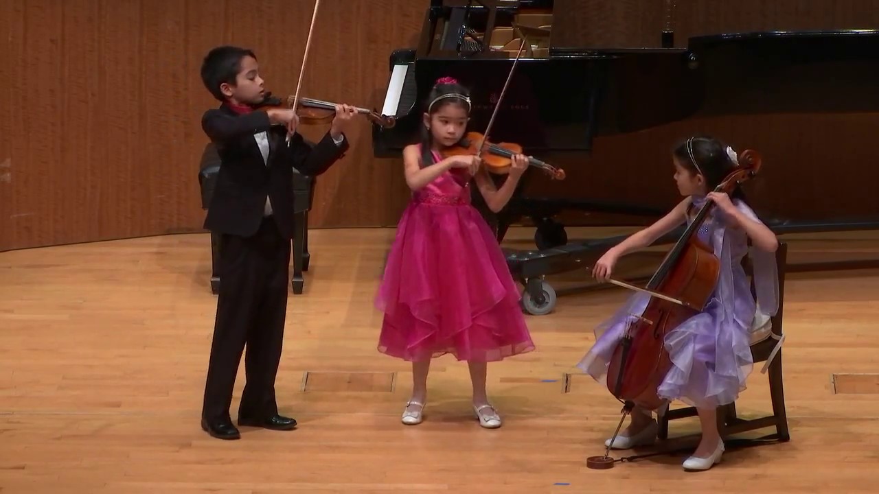 Haydn London Trio No. 4, Hob. IV by Little Stars Trio (ages 7, 9, 10)