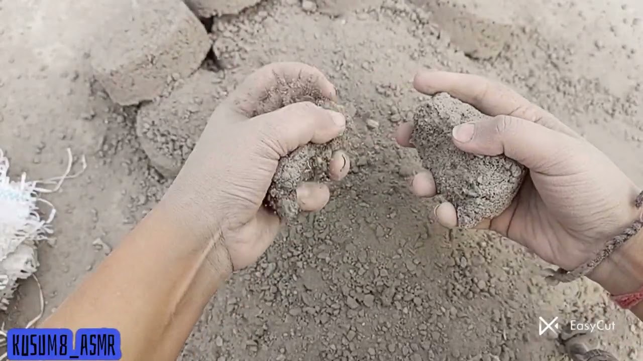 New dry floor crumbling 😜 of gritty cement texture 😴😴 satisfying dusty crispy full mazedar 