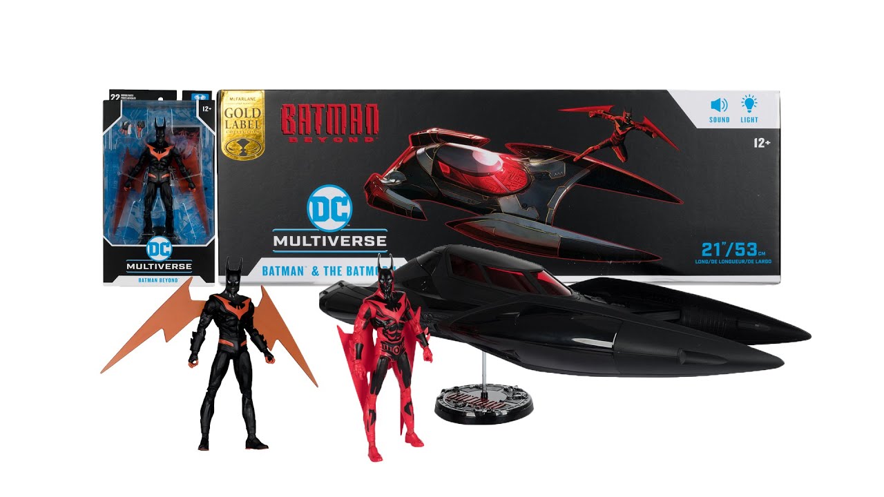 McFarlane DC Gold Label Batman Beyond Batmobile & Neo Gothic Batman Beyond Unboxing and Review