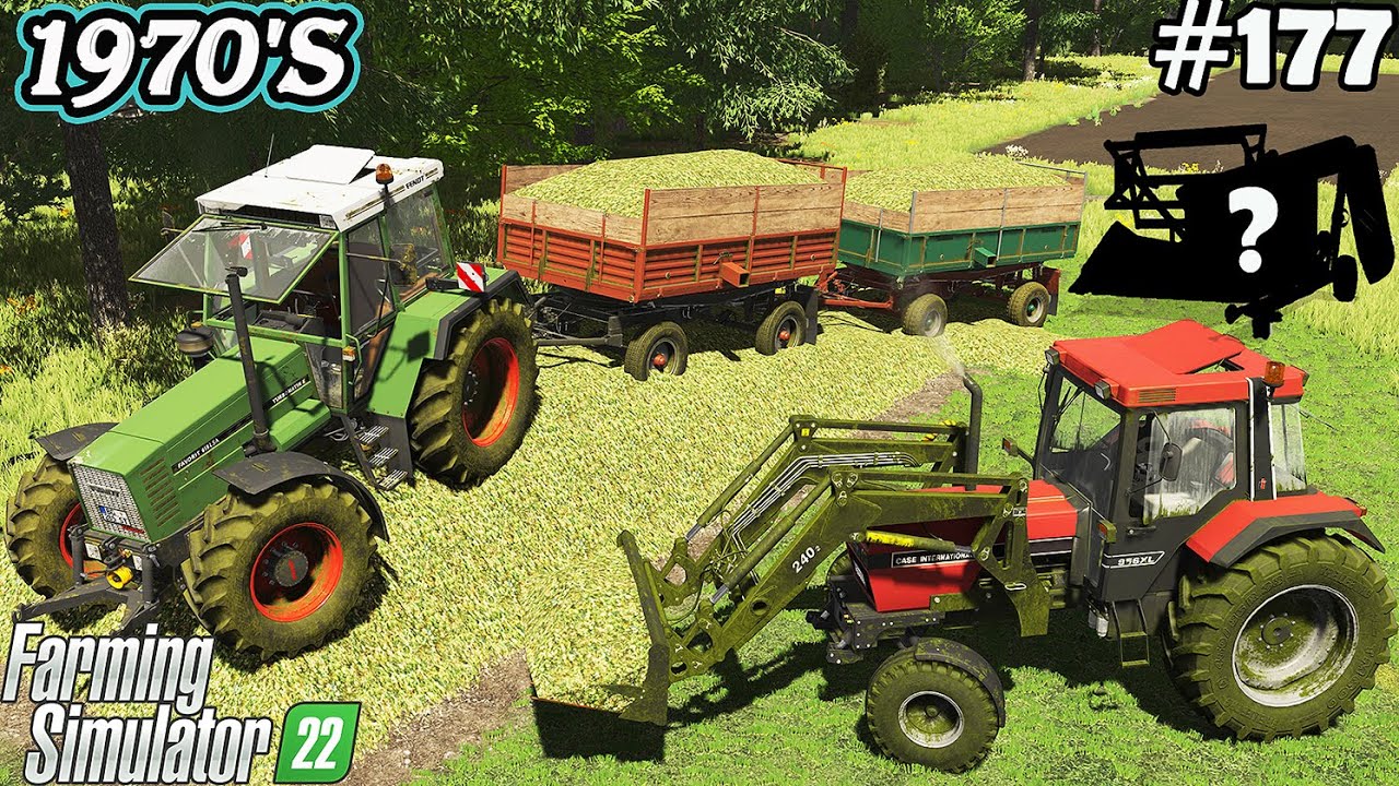 1970'S. Making MAIZE SILAGE with an Old FORAGE HARVESTER. Farming simulator 22. FS 22. Timelapse.177